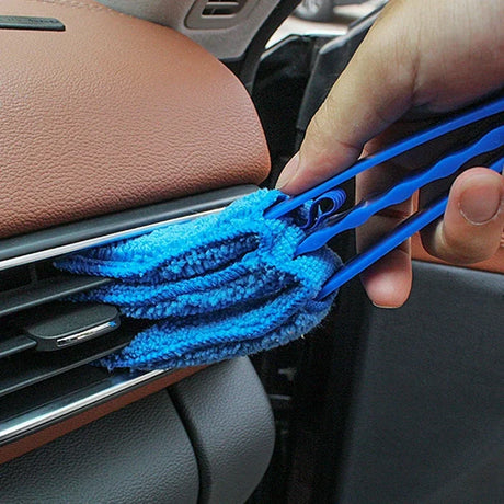 Washable Window Cleaner Microfiber Dust Cleaner Brush For Venetian Air Conditioner Car Window Groove Dust Cleaning Tool