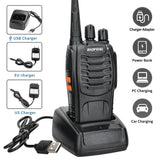 2/4PCS Baofeng BF-888S 12W Walkie Talkie Dual Band Portable Long Range Standby UHF 400-470MHz USB Ham Two Way Radio for Hunting