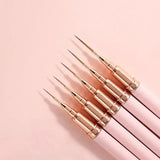 Line Drawing Pen Extremely Fine Nail Painting Nail Brush Tools Suit 5 Pieces Flower Drawing Hook Line Flower Drawing Dating Crea