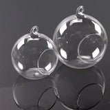 6/8cm Glass Candle Holder Hanging Tealight  Globes Terrarium Wedding Candlestick Vase Home Bar Decor for Wedding Party DIY Gifts