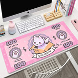 Cute Japan Cat Mouse Pad Large Gamer Mousepad DeskMat Computer Gaming Accessories Art Carpet 900x400 Play Mats Anime Office Mat