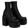 Brand New Gothic Style Sexy Elegant Chunky Platform Women Ankle Boots Big Size 43 Walking Comfy Woman Shoes Platform Shoes