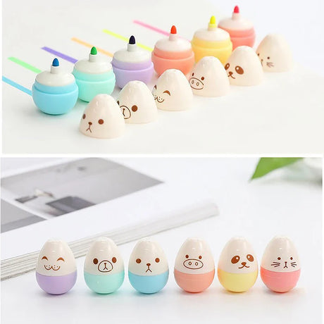 Highlighters Pastel Pen Set Colored Markers Colors Kawaii Cute for Kids Stationery Aesthetic Office School Supplies