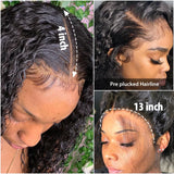 Brazilian Deep Wave Bob Wig 13x4 Lace Frontal Wig Human Hair Natural Hairline Remy Short Curly Closure Wig Preplucked Baby Hair