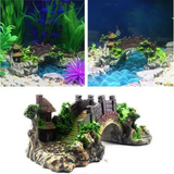 Pet Fish Artificial Tank Aquatic Decoration Landscape Ornament Cave Equipment Resin Bridge Accessories Aquarium