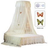 Universal Dome Mosquito Net Single Entrance Fine Mesh Bed Net Lace Curtain Bedroom Decoration Easy Installation