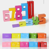 3D Digital Puzzle Number Building Block Set for Baby Montessori Stacking Toy Brain Developmental Learning Gift for Kids