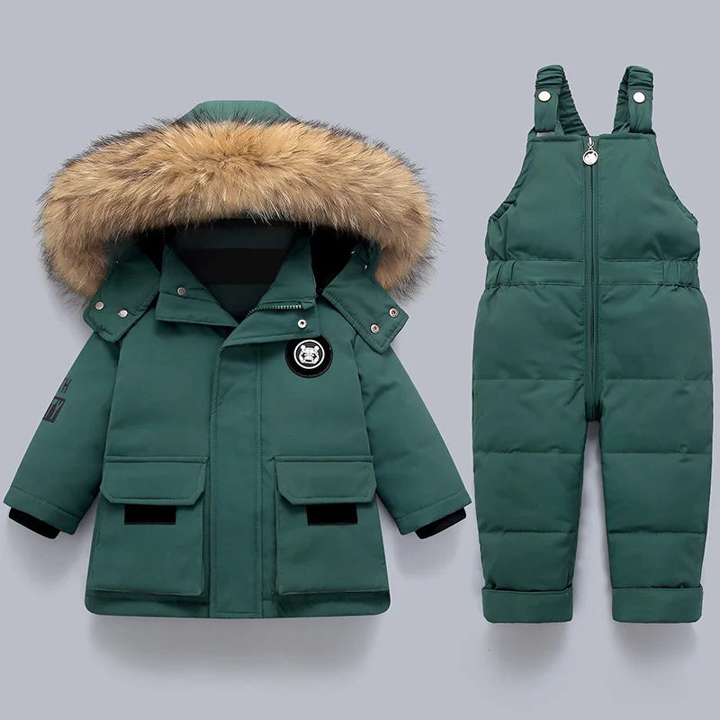 Children Clothing Set Baby Winter Warm Down Jackets parka Boys Thick Jumpsuit Infant overcoat toddler Girl Clothes Kids Snowsuit