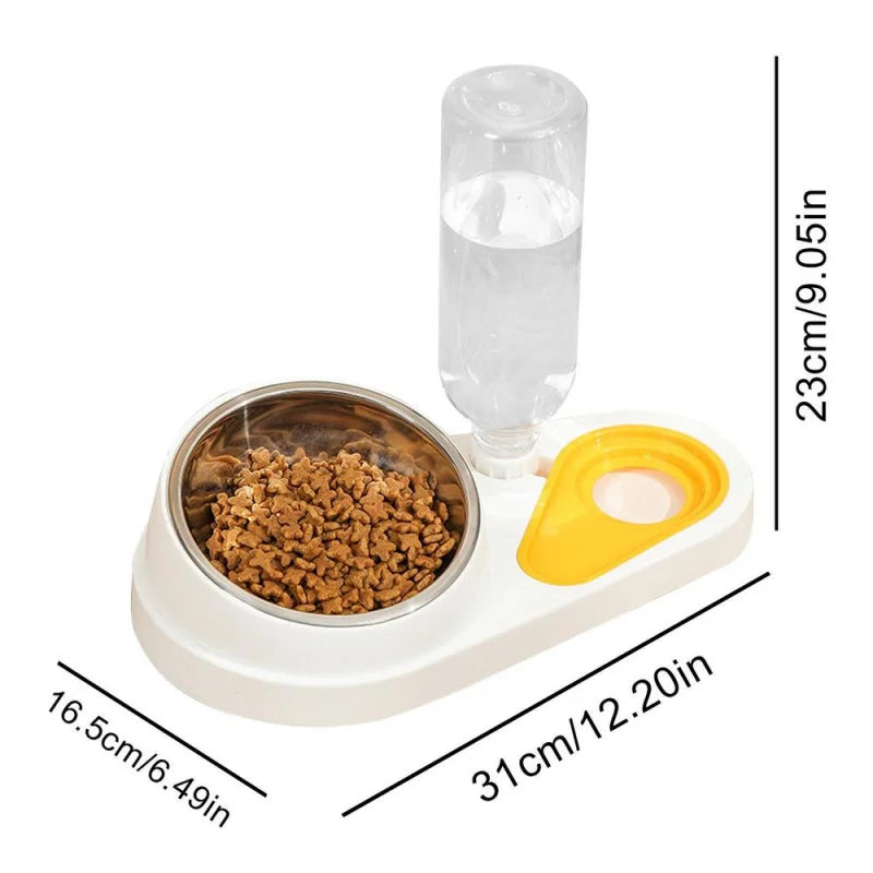 Tilted Cat Food Bowl Set Automatic Pet Water Dispenser and Food Bowl Pet Supplies for Cats Dogs Feeding & Watering Accessories