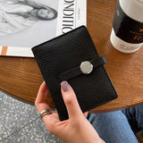 Custom Letters Genuine Leather Wallet Woman Card Holder Folding Fashion Luxury Brand Card Wallet Casual Business Coin Purse