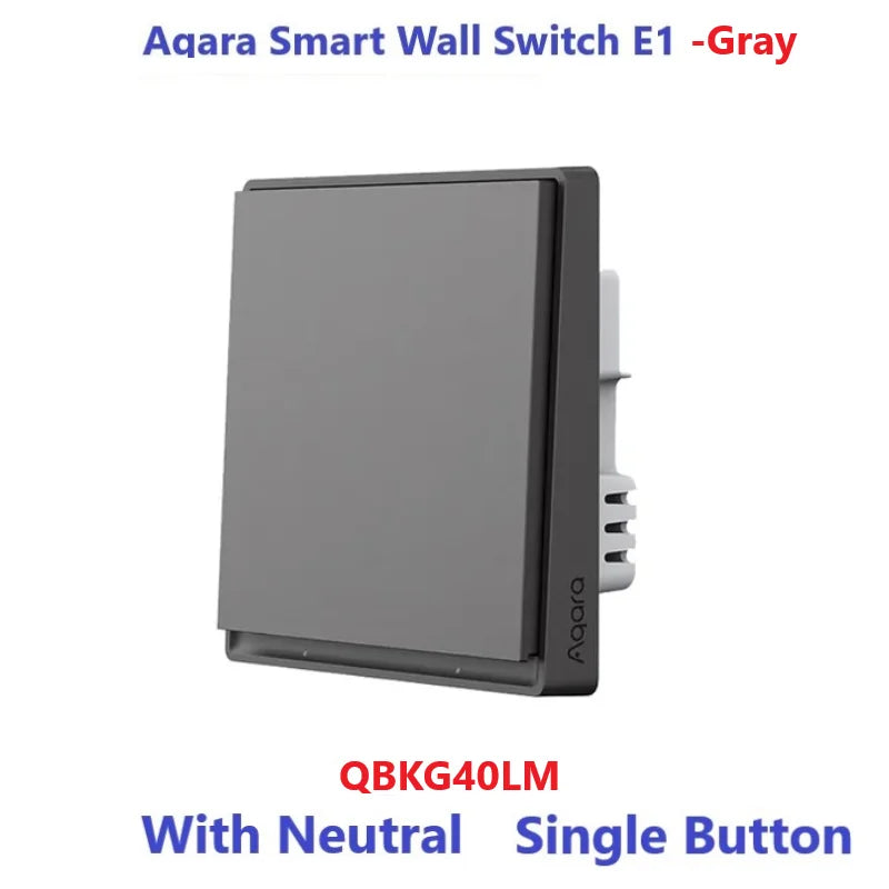 Aqara E1 Wall Switch With Neutral NO Neutral Smart Home ZigBee 3.0 Wireless Key Light Switch Fire Wire For Mi Home Homekit