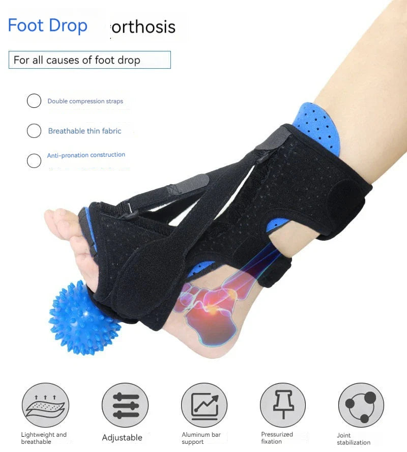 Adjustable Plantar Fasciitis Night Splint Foot Drop Orthosis Stabilizer Brace Support Night Splints for Foot Correction