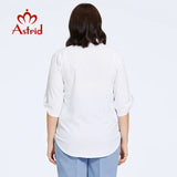 Astrid Autumn Women's Shirt Blouses 2023 Elegant Office Clothing Lapel Female T-shirt Fashion Plus Size Tee Shirt Women Tops