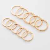 100 Pcs/Lot Rose gold Key Ring Plated 25mm and 30mm Round Split Keychain Keyrings Wholesale