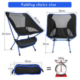 Travel Ultralight Folding Chair Superhard High Load Outdoor Camping Chair Portable Beach Hiking Picnic Seat Fishing Tool