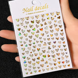 3D Gold Sun/Moon/Star Bronzing Nail Art Sticker 8*10cm Laser Star Moon Design Nail Decal Gold Silver Self-Adhesive Slider &*&