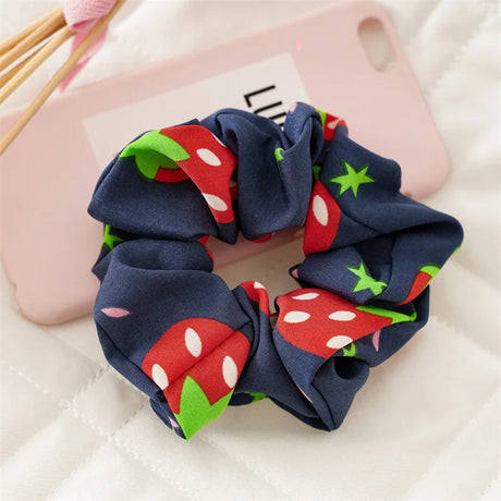 Ins Hot Sale Large Size Premium Headdress Extra Large Floral Scrunchie Layered Chiffon Satin Hair Tie Elastic Scrunchie