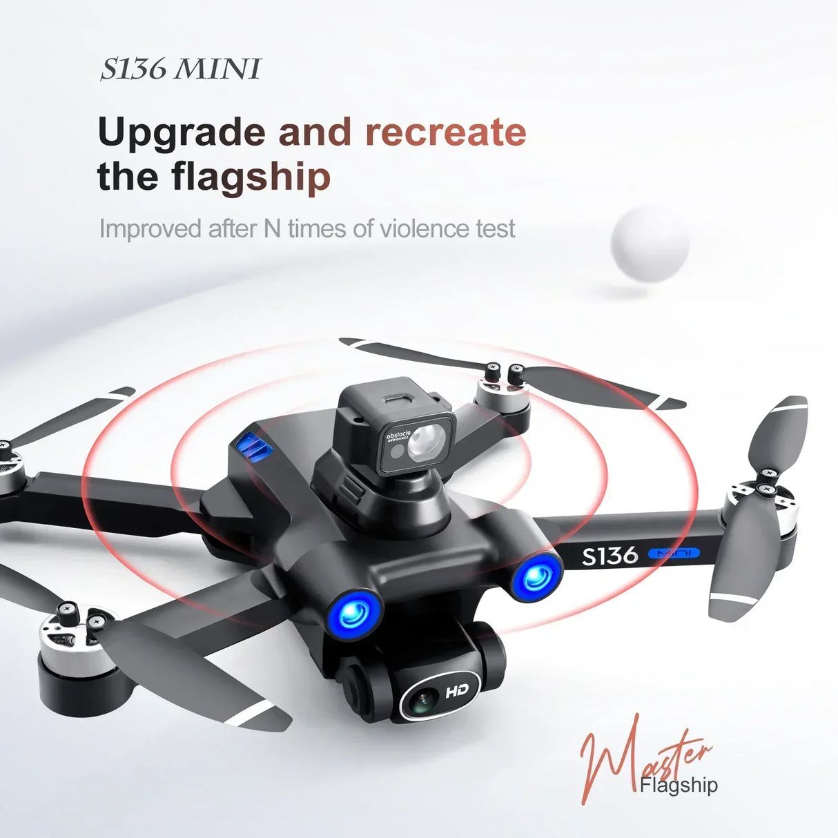 S136 Max GPS Rc Drone 4K HD Dual Camera Professional Photography Obstacle Avoidance Brushless Helicopter Foldable Quadcopter