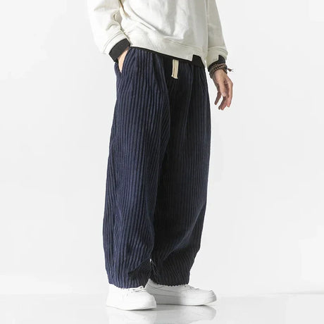 Winter New Japanese Men's Waistband Corduroy Harem Pants Casual Jogging Sweatpants Hip-hop Street Male Large Size M-5XL