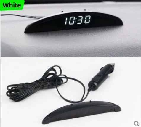 3 in 1 Auto Car Digital LED Electronic Clock Thermometer Voltmeter Car Accessories Digital Led Electronic Clock Car Ornament