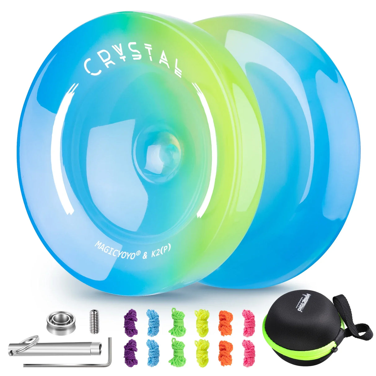 MAGICYOYO Crystal Yoyo K2, Professional Responsive Yoyo for Kids Beginners, Dual Purpose Yo-Yo for Advanced + Unresponsive Yo Yo