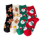 4 Pairs/Lot Children Girls Socks Christmas Socks For Kids Cotton 2-12Years Comfortable Toddler Leg Warmers Boys Long Socks