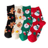 4 Pairs/Lot Children Girls Socks Christmas Socks For Kids Cotton 2-12Years Comfortable Toddler Leg Warmers Boys Long Socks