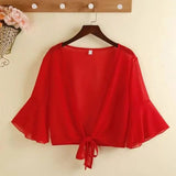 Korean Solid Chiffon Transparent Sunscreen Shawl Female Summer Air Conditioned Blouse Cardigan Neck Guard Cloak Silk Scarf R13