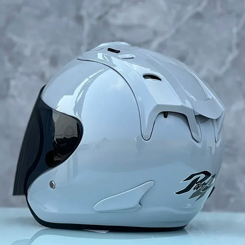 Half Helmet Ram4 SZ Cement Grey Casco Casque Summer Season Safety Single Len Motorcycle Helmet Women and Men ECE