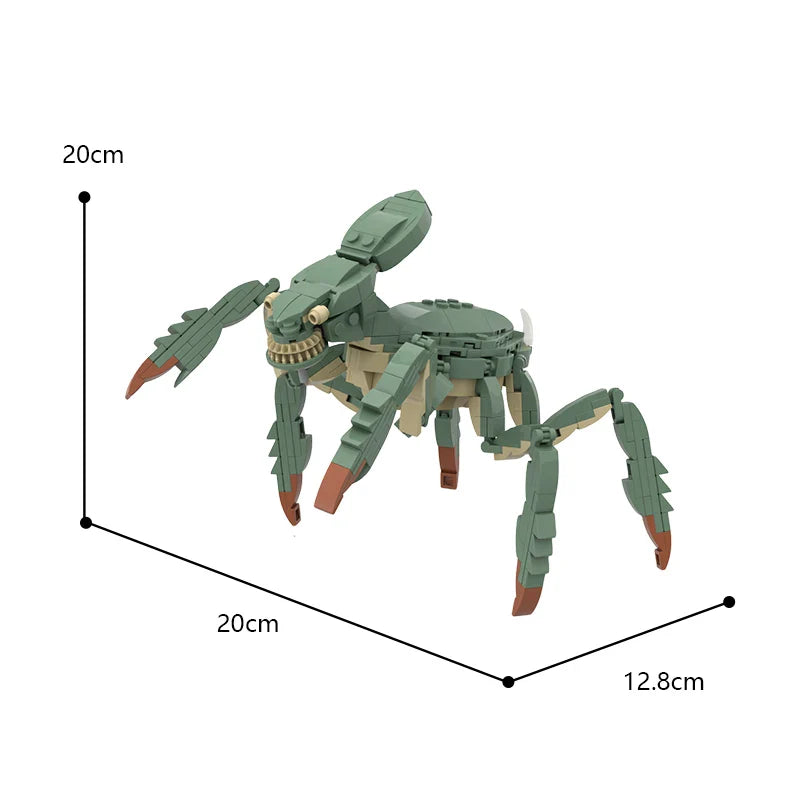 MOC Movie Space Crustacean Beast  Acklay Monster War Building Block Creative Construction Model Assembly DIY Bricks Toy Kid Gift