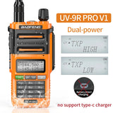 2024 Baofeng UV-9R Pro V1 V2 Waterproof IP68 16KM Walkie Talkie Type-C Charger UHF VHF Long Range UV-5R Upgrade Ham CB Radio