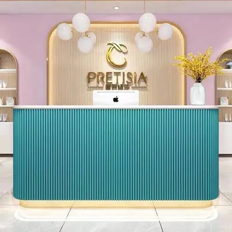 Modern Simple Reception Desk Proffesional Light Luxury Institute Beauty Counter Reception Desk Office Beauty Salon Furniture