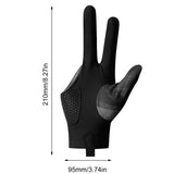 Billiards Glove Left Right Three Finger Snooker Billiard Glove Non Slip Stickers Elasticity Billiard Training Gloves Accessories