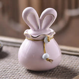 Ceramics Bunny Pet Urn Anforas for Human Ashes Puppy Funeral Box Animal Memorials & Funerary Coffin Dog Death Memory Cremation