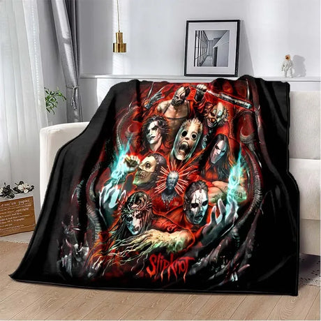 3D S-SLIPKNOT Band Printed Blanket  Fashion Soft Cozy Living room Bedroom Sofa Bed Travel Blanket Child Birthday Gift