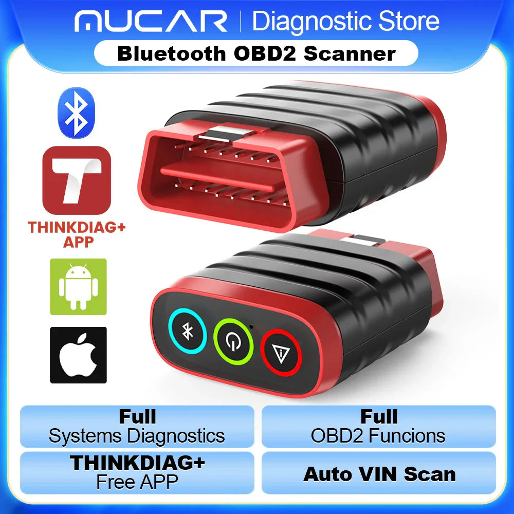 THINKCAR THINKDIAG Mini obd2 Bluetooth Scanner All Cars Full System Diagnose Lifetime Free Auto Diagnostic Tool Read/Clear Error