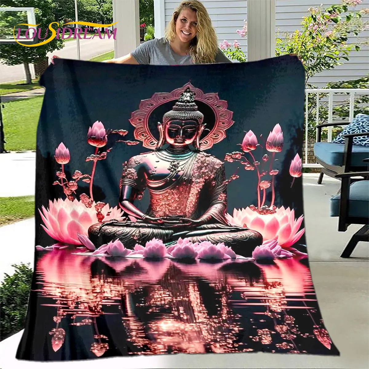 Buddha Sakyamuni Buddhism Faith Religion Soft Plush Blanket,Flannel Blanket Throw Blanket for Living Room Bedroom Bed Sofa Pray