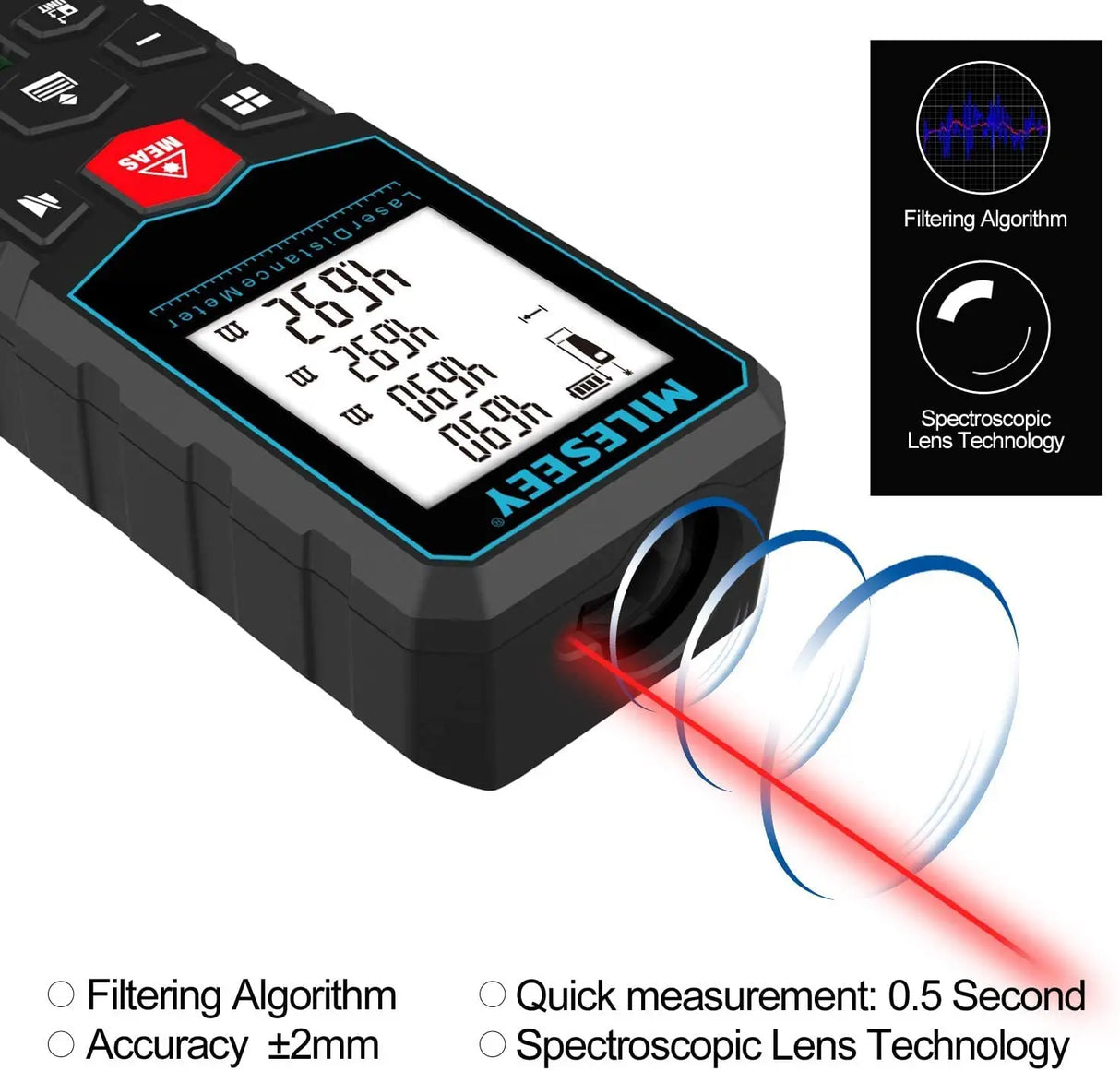 Mileseey Laser Distance Meter X5 X6 LV56U Electronic Roulette Digital Tape Rangefinder Trena Metro Range Finder Measuring Tools