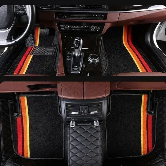 Customized Style Luxury Double Layer Car Floor Mat for BMW 5 Series E39 1995-2004 E60 F10 G30 2017-2022 Interior Details