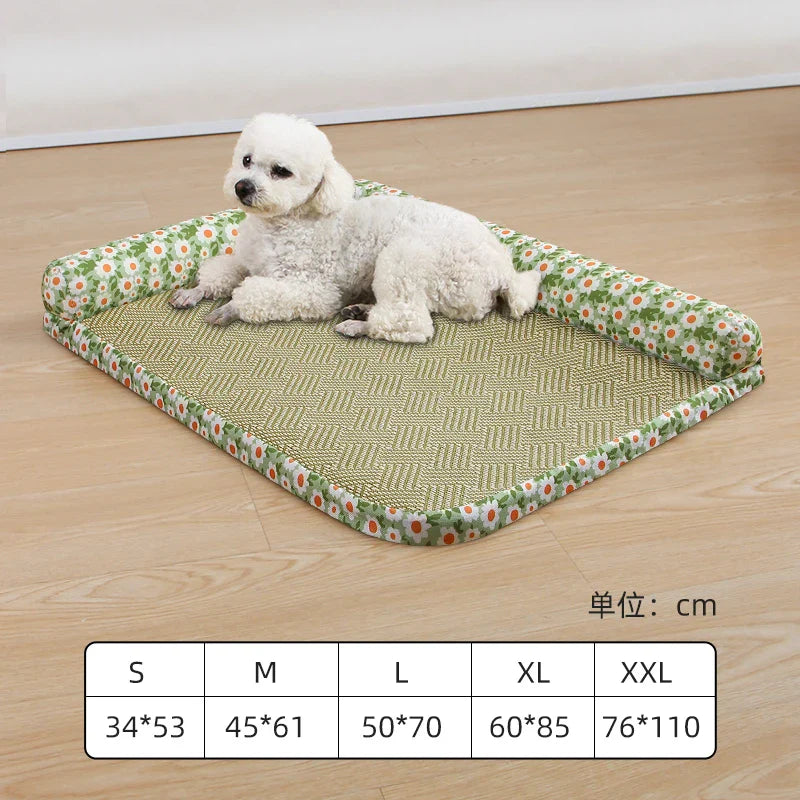 Indoor Washable Dog Kennell Cute Removable Cozy Habitats Light Weight Cool Mat Small Animal Waterproof Cama Gato Pets Supplies