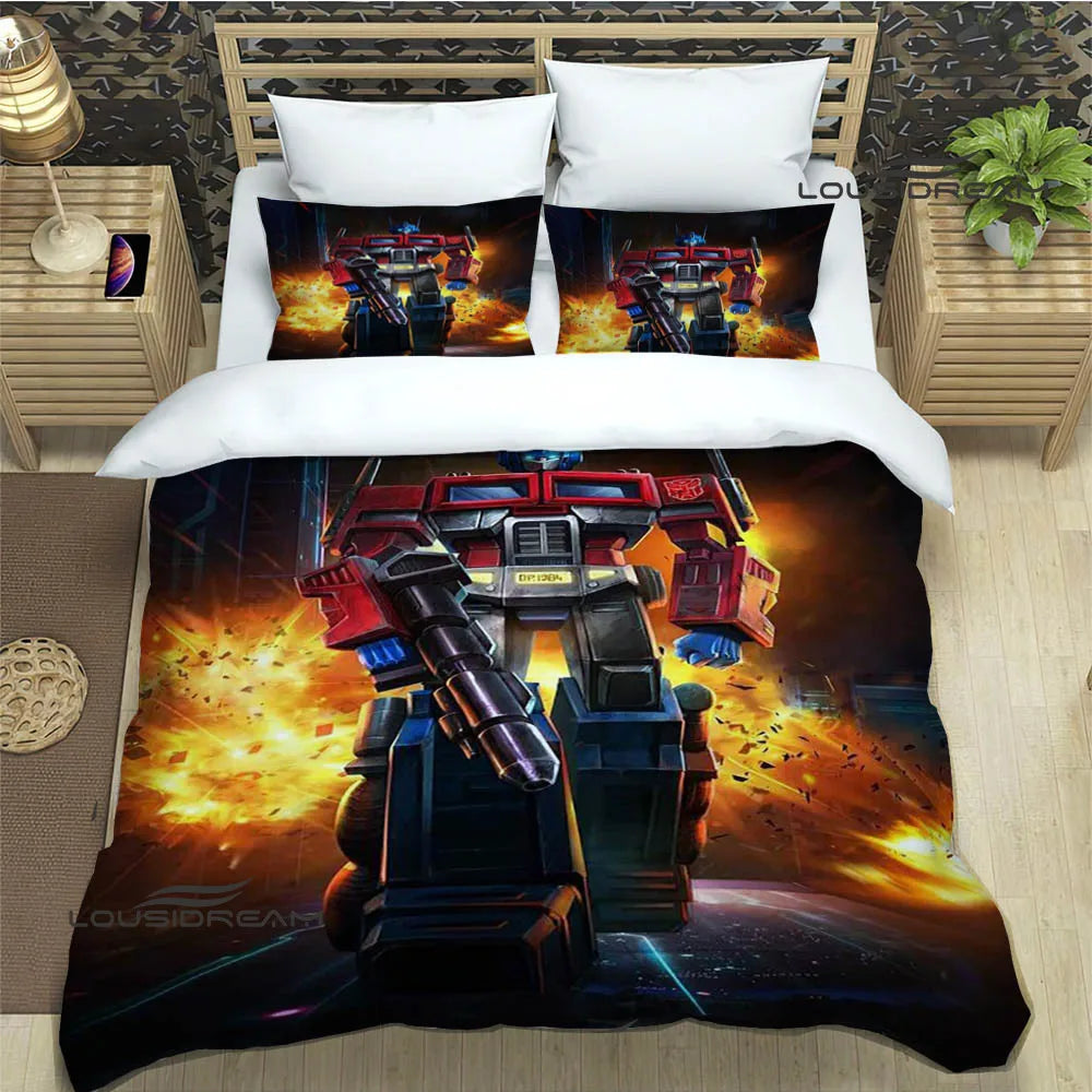 T-Transformers Cartoon Bedding Sets exquisite bed supplies set duvet cover bed comforter set bedding set luxury birthday gift