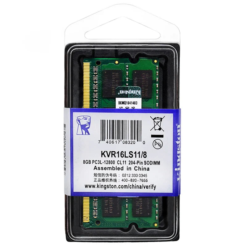 Kingston memory Laptop Ram DDR3L DDR3 8GB 4GB 1333Mhz 1600Mhz 1866Mhz SO-DIMM PC3-10600 12800 14900 Notebook DDR3 DDR3L