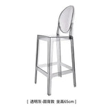 Nordic Acrylic Transparent Bar Chairs Modern Backrest Household Design Bar Chairs High Stools Muebles Household Items WZ50BC