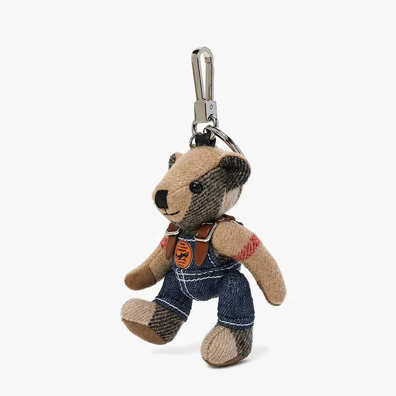 Doll Teddy Bear Backpack Cartoon Limb Rotation Cashmere Wool Bag Ornament Car Keychain