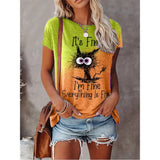 Summer New Women's Fashion T-shirt Round Neck Plus Size Shirt Tops 3D Printed Casual T Shirt Regular Street Femmes Wear