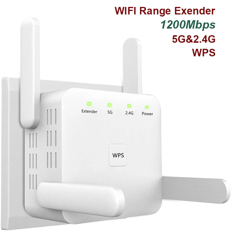 5 Ghz WiFi Extender Long Range Wireless WIFI Booster AC1200 Adapter 1200Mbps Wi-Fi Amplifier 802.11N Wi Fi Signal Repeator