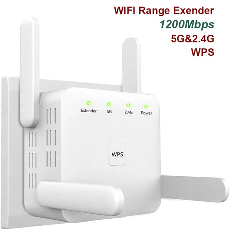 5 Ghz WiFi Extender Long Range Wireless WIFI Booster AC1200 Adapter 1200Mbps Wi-Fi Amplifier 802.11N Wi Fi Signal Repeator