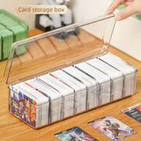 Transparent Hot Trading Card Deck Box Large Capacity Container PKM/MTG/YGO Card Organizer Storage Collectible Game Card Cases