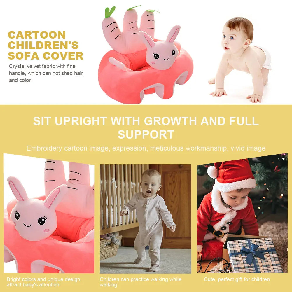 Cartoon Baby Sitting Chair Washable No Filler Baby Feeding Sofa Breathable Feeding Chair Cases Antiskid for Toddlers Supplies