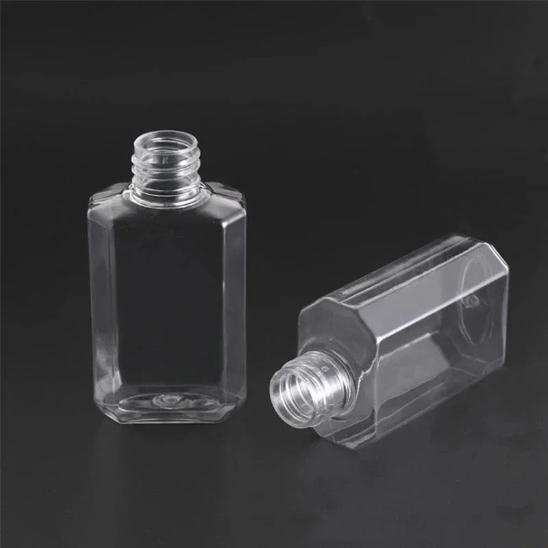 100/20/10Pcs Transparent Bottle With Flip Cap Plastic Hand Sanitizer Shampoo Bottle Empty Refillable Bottles Travel Accessories